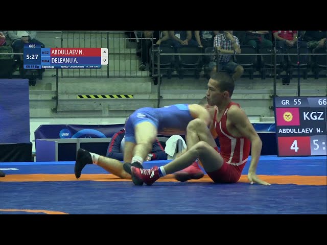 146 | 668 | Juniors GR 55kg | Repechage | ABDULLAEV Nurmukhammet (KGZ) | DELEANU Artiom (MDA)