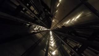 Jazda w szybie windy - Pałac Kultury i Nauki w Warszawie | [ENG] Ride in the elevator shaft