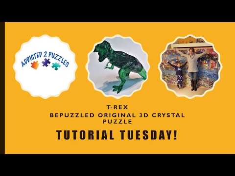 T-Rex 3D Crystal Puzzle Tutorial by Bepuzzled