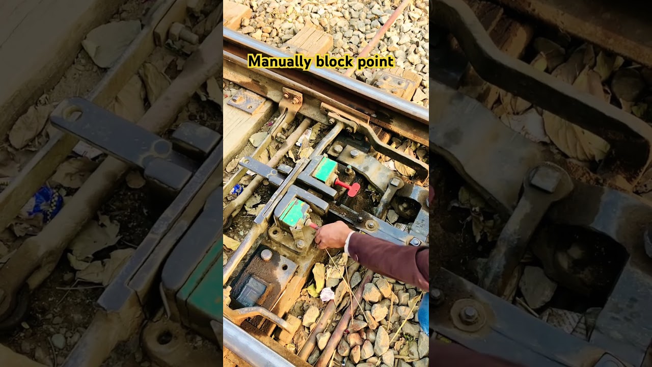 Manually key system loop line point set up. #viral #train #railtrack #railway #british #block