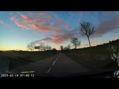 Stunning French Countryside Sunrise Near Clermont-Ferrand - Driving 4K HDR