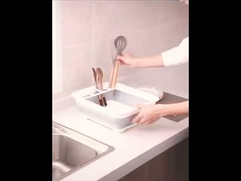 Kitchen sink bowl plastic silicon dish drying drainer, for k...