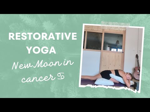 ✨ CANCER NEW MOON 17/07 ✨ 30 minute Immersive Restorative Yoga Practice (Using Two Pillows) ♋