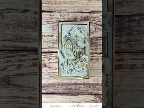 Drewniane pudełko na pamiątkę komunijną - by Kalina Welcer #craftoclock #viralshorts #scrapbooking