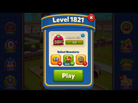 Royal Match - King Robert - Level 1821 to 1830 (express gameplay - 10 levels on single life)