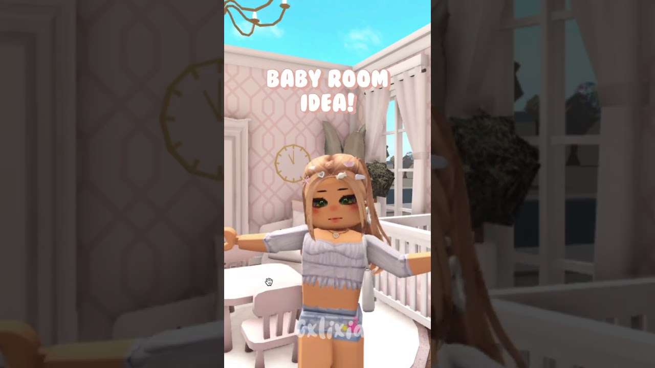 bloxburg fancy baby room idea! #shorts #bloxburg #bloxburgbuild