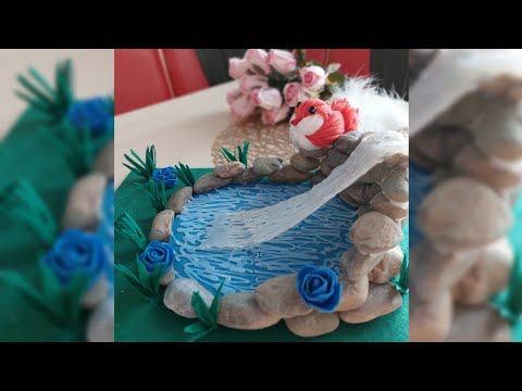 Водопад из горячего клея своими руками. Декор дома