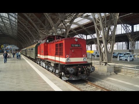 V100 Pendelzug Leipzig - Espenhain - Leipzig mit 112 565-7 u. 114 703-2 (Teil 1)