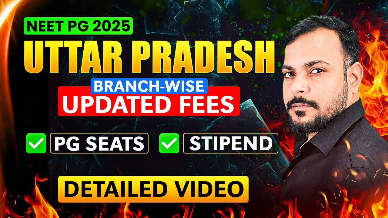 UP NEET PG Updated Fees Structure 2025 😱 | Uttar Pradesh Private Medical Colleges New Fees for MD/MS