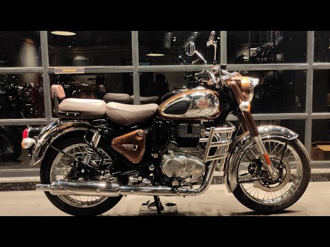 2022 Royal Enfield Classic 350 Reborn Chrome Bronze with Accessories | Price | Exhaust | Features