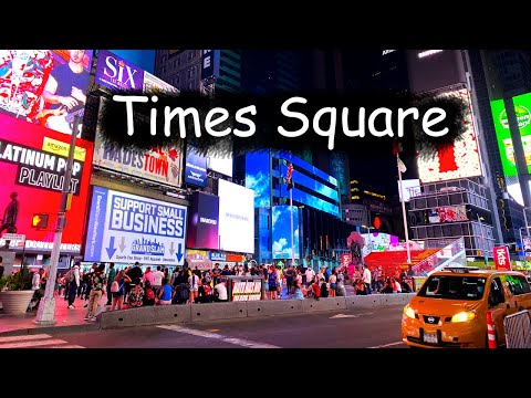 Таймс-сквер ночью  - самый центр Манхеттена! Times Square in New York Manhattan
