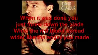 David Gilmour - Murder W/Lyrics