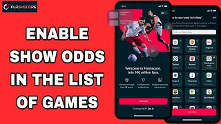 How To Enable And Turn On Show Odds In The List Of Games On Flashscore App
