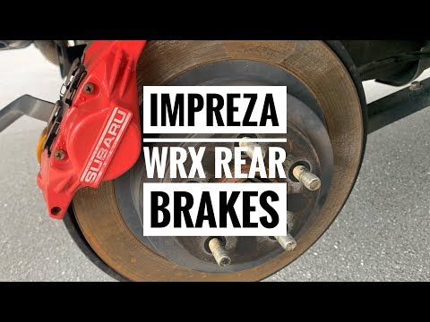 Subaru Impreza Brake Rotor and Pad Replacement - WRX 01-07 Rear Brakes