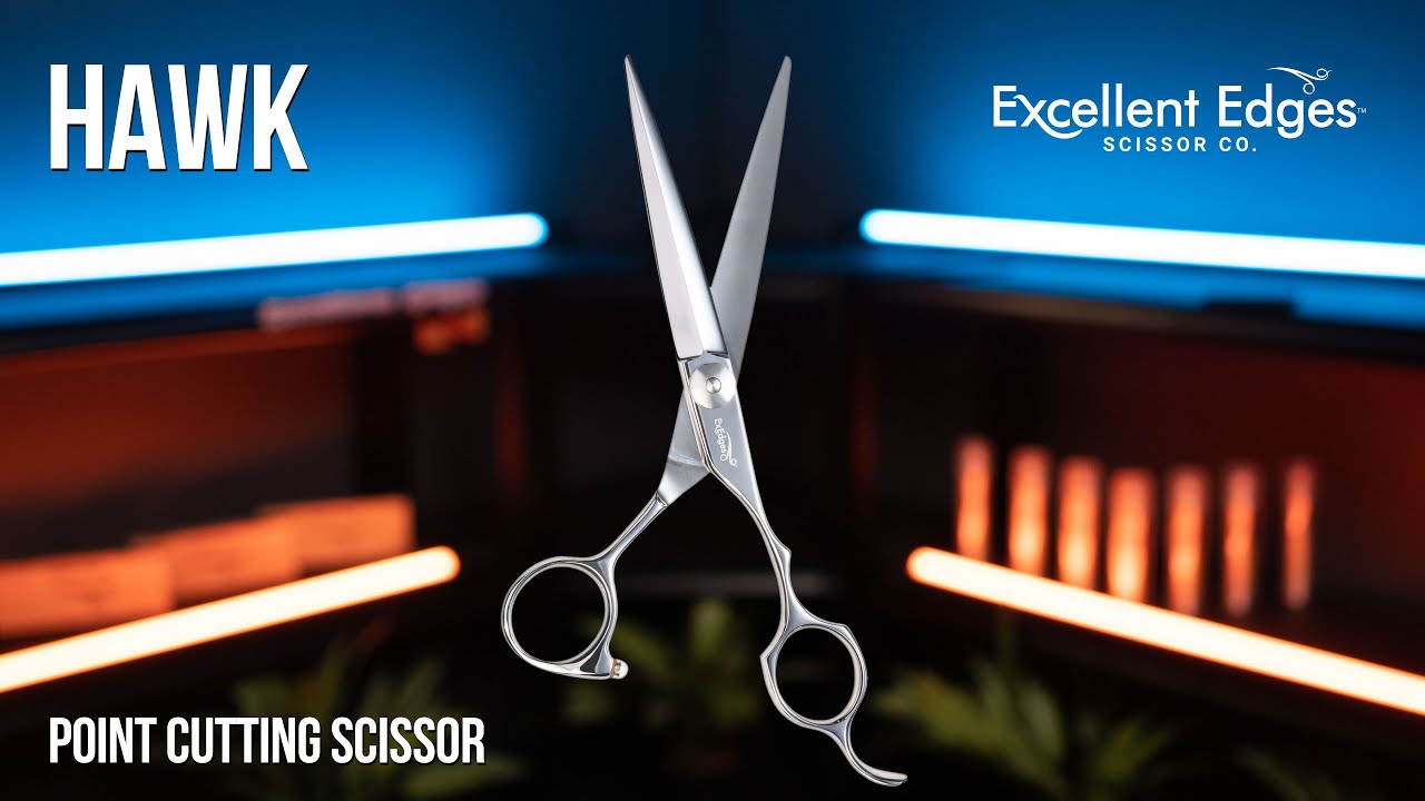 HAWK - Point Cutting Shears | Hair Cutting Scissors by EXCELLENT EDGES for Hairdressers