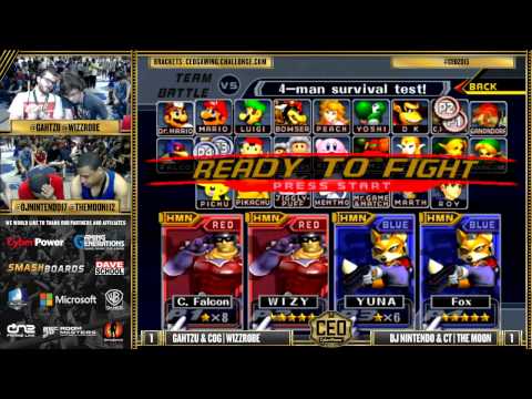 CEO 2015 - Gahtzu & COG | Wizzrobe Vs. DJ Nintendo & CT | The Moon - SSBM - Smash Melee