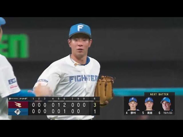 【9回表】ファイターズ・松本剛がファインプレー!! 移籍後初登板の田中正義も3者凡退の好投!!  2023年3月30日 北海道日本ハムファイターズ 対 東北楽天ゴールデンイーグルス