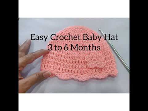Easy Crochet Baby Hat - 3 to 6 Months