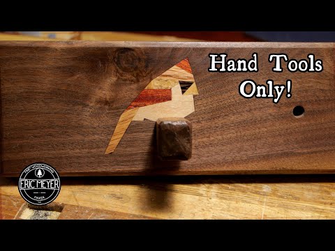 Making an Inlaid Coat Rack Using ONLY Hand Tools | ASMR
