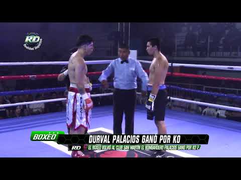 DURVAL PALACIOS GANÓ POR KO EN EL SEGUNDO ROUND