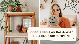 Indoor Halloween Decorations + Getting Our Pumpkins! 🎃