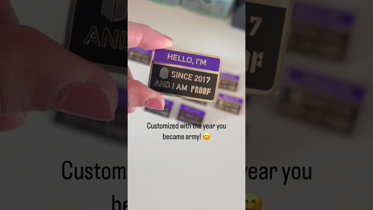 BTS I Am Proof Enamel Pin #bts  #btsarmy #btspins #kpopshop #kpopmerch #etsyseller