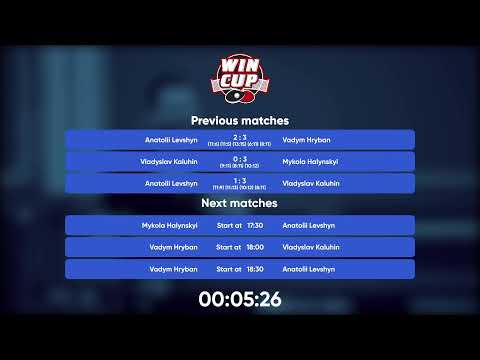 16:30 Anatolii Levshyn 1-3 Vladyslav Kaluhin West 3 WIN CUP 04.11.2022 | TABLE TENNIS WINCUP