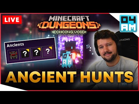 04AM - 🔴ECHOING VOID DLC - Ancient Hunts: Apocalypse Gilded Gear Farming in Minecraft Dungeons