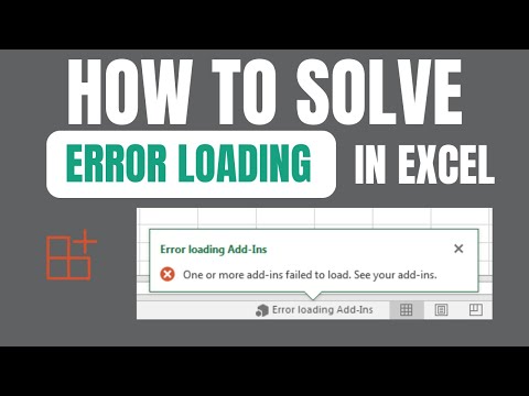 Error Loading Add-ins Excel and Office Tools