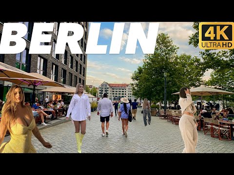 SATURDAY SUMMER NIGHT IN BERLIN | WARSCHAUER STR (FRIEDRICHSHAIN - KREUZBERG) | WALKING TOUR -4K HD