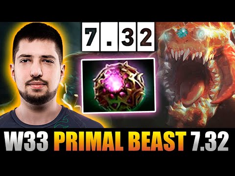 W33 vs TOP4 23Savage - Primal Beast back to Meta in 7.32 New Patch?!