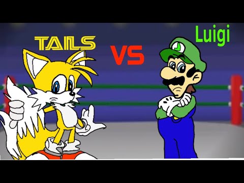 SonicPlush2020 Maker Cartoon beatbox battle￼ Tails Vs Luigi￼ Poster￼