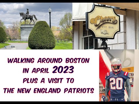 Walking Tour Of Boston Massachusetts April 2023 | Fenway Park | Cheers Bar | New England Patriots