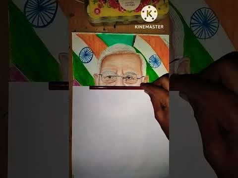 How to make Narendra Modi drawing #narendra Modi # shiv art and craft studio