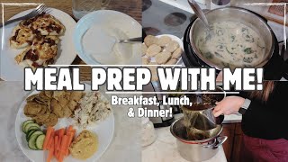 FULL DAY OF FOOD! | PREP BREAKFAST, LUNCH, & DINNER WITH ME
