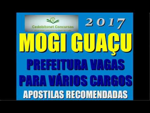 MOGI GUAÇU SP PREFEITURA CONCURSO PÚBLICO PROVAS QUESTÕES SIMULADO CURSO APOSTILA SÃO PAULO