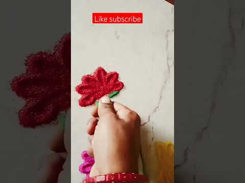 beautiful simple  rangoli eyes flower rangoli #like #subscribe #viral #india #shortvideo #shots❤️