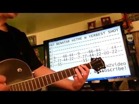 Hit Me With Your Best Shot Guitar Riff by Pat Benatar with Tab and Chords Lesson