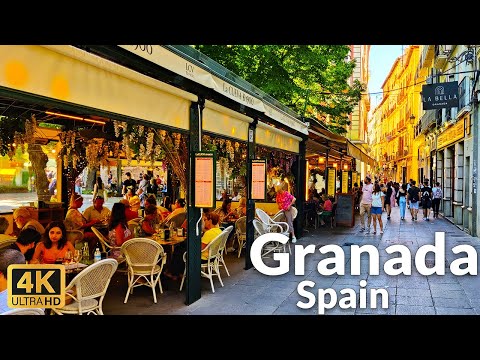 Walking Tour of Granada City Center, Spain, in April 2023 (4K Ultra HD, 60fps)