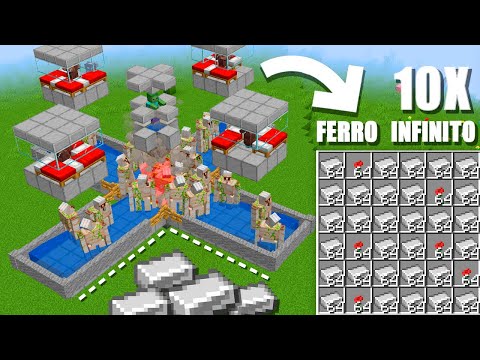 ✔️ MELHOR FARM de FERRO FÁCIL do MINECRAFT 1.21 - NOVO MODELO EFICIENTE e COMPACTO!