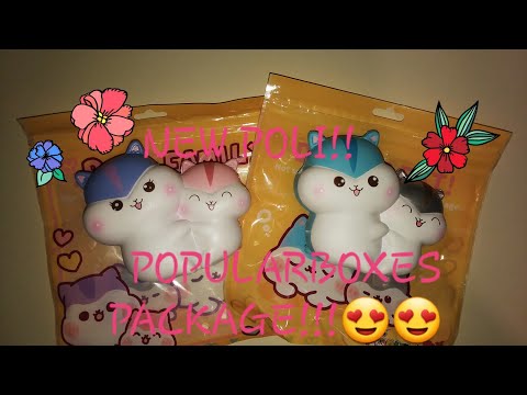 NEW KAWAII POLI SQUSHIES! SUPER SOFT!! POPULARBOXES_HK PACKAGE! Video