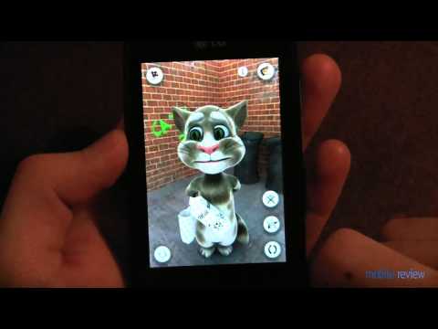 Игра  u0027Talking Tom u0027 на смартфоне LG Optimus One