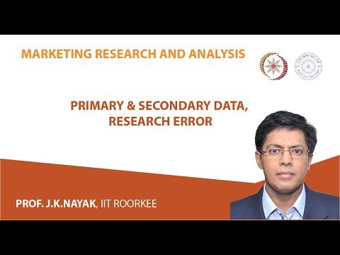 Lecture 9 Primary Secondary Data Research Error