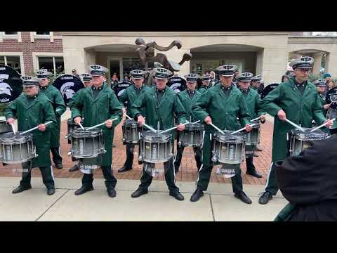 2019 MSU Drumline - 10/26/2019 - X before the Penn State game