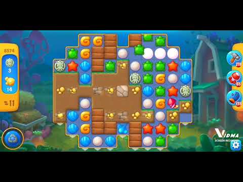 Fishdom. 8574 level no boosters and diamonds. 15 moves