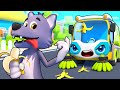 Street Sweeper Gets To Work Monster Cars Fire Truck Nursery Rhymes Kids Songs BabyBus