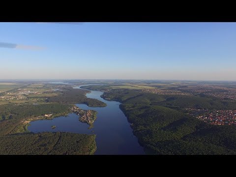 Белгород с высоты. Река Северский Донец.