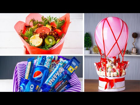3 BOUQUETS from sweets and fruits with your own hands. Sweet Bouquet for girls and boys
