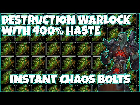 400% Haste Destruction Warlock - Instant Chaos  Bolts in Torghast Jailer's Gauntlet 9.2 Patch
