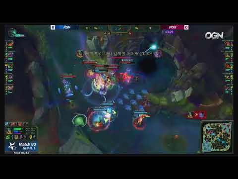 KSV vs ROX Highlights Game 1 LCK Spring 2018 W9D2 KSV Esports vs ROX Tigers